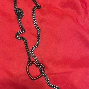 Silver Heart Chain Necklace